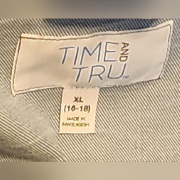 A Blue Women's Time And Tru Jacket sz 16-18, XL - Picture 6 of 8